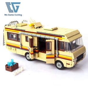 986PCS Technology Breaking Bad Building Blocks Movie Game Bus Vehicle Collect Model Brick DIY Puzzle Toys for Boy Christmas Gift