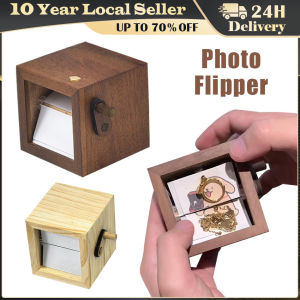 Luminous Hand Crank Photo Flip Book Frame 8/16 Photos Decorative Page-turning Photo Machine Hand Motion Easy To Install For Wedding Graduation Valentine S Day Photo Flip Book Frame DIY Hand Motion For Photo Flipbook Display Box Flip Book Fram