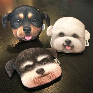 Adorable Mini Wallet for Women Korean Style Super Thin Simple Personality Student Coin Bag Paw Print Polyester Zipper Closure