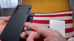 Chính hãng-KHÔNG hộp-KHÔNG bút-Ốp lưng silicone cho điện thoại S21 Ultra có ngăn đựng bút