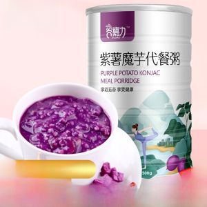 Nutritious Purple Sweet Potato Konjac Meal Replacement Porridge Satiety Quick Food Grain Powder Can Food Supplement Drink