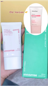 🌙 INNISFREE Tone Up No Sebum Sunscreen 60ml - Matte Tinted Sunscreen Makeup Base
