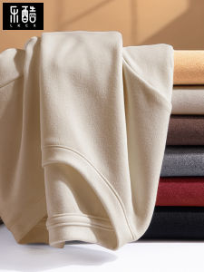 Mens Long Sleeve round Neck Thermal Shirt Autumn Winter New Style plus Size Teenagers Winter Fashionable T-shirt Warm Thick Polyester Fiber