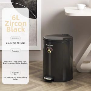 Foot Pedal Large Capacity Lidded Bin