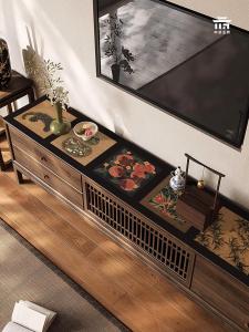 New Chinese Style Long Rectangle TV Cabinet Table Mat Shoe Cabinet Protection Pad High-End Feeling Vintage Cover Cloth