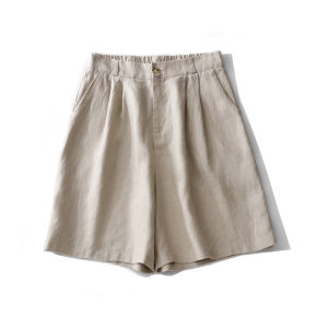 High-End Hemp Cotton Shorts for Women Casual Loose Fit Accentuates Slimming Style Ideal for Summer Months