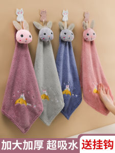 Khăn Lau Tay Thấm Hút Nhanh Khô Hình Hoạt Hình Dễ Thương Bằng Vải Nhung San Hô Treo Trong Nhà Bếp Và Phòng Tắm Khăn Lau Tay