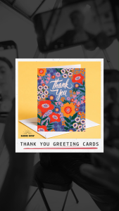 Thank You Card - Thank You | Bold Floral Orange Purple | A6