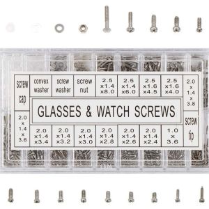 1000PCS Glasses Repair Kit Small Sunglasses Optical Repairing Parts Nut Part Eyeglasses Repair Screws Replacing Accessory