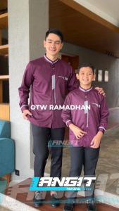 BAJU KOKO COUPLE AYAH DAN ANAK LAKI LAKI LENGAN PANJANG BAHAN TOYOBO FODU