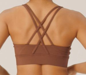 บราทรงสปอร์ตพีชขยับได้สำหรับแฟชั่นสำหรับผู้หญิงบราชั้นในกันกระแทกเปลือยหลังชุดชั้นในออกกำลังกายแผ่นรองที่ถอดออกได้สองชั้นไขว้กันความรู้สึกเย็นนุ่มเป็นมิตรกับผิวยืดหยุ่นดูดซับความชื้นระบายอากาศได้ดีแห้งเร็วออกกำลังกายยิมวิ่งพิลาทิส ABO2เต้นรำ