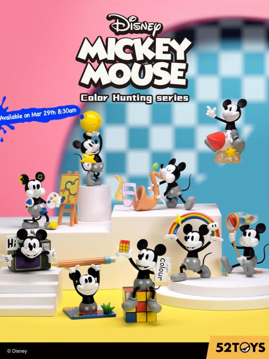 その他 52TOYS BLINDBOX Mickey Mouse Color 52TOYS Disney Mickey Color Hunting Series Blind Box Figure