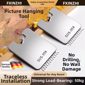 FUXINZHI | Stainless Steel No-Drill Mark-Free Hook for Picture Frames Wall Hanging