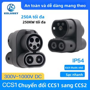 Bộ Chuyển Đổi Sạc Xe Điện 250A CCS1 Sang CCS2 Bộ Chuyển Đổi Sạc Xe Điện DC Sạc Nhanh Công Suất Cao Cho Xe Điện