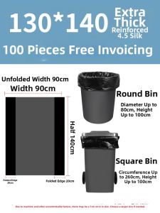YONGFAN | Large Extra Strong Black Commercial Waste Bags