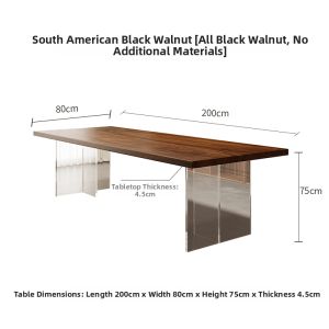 MINGLIJIANG | South American Walnut Wood Tea Table High-end Acrylic