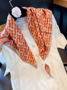 Cotton Square Scarf Silk Scarf Decorative Shirt Collar Scarf Women Spring Summer Thin Outer Velvet Shawl Small Scarf