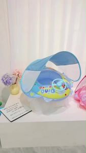 1 Vòng Bơi PVC Bơm Hơi Có Mái Che Màu Vàng Phao Hồ Bơi Cho Mùa Hè Ghế Nổi Trên Nước Thư Giãn Ngoài Trời