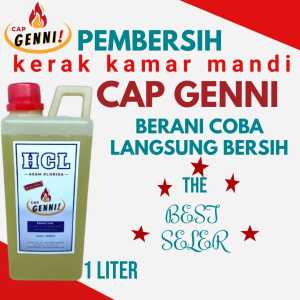 HCL PEMBERSIH KERAK KAMAR MANDI CAP GENNI 1 LITER Pembersih Kerak 5X Lebih Kuat Untuk Kamar Mandipembersih kerak kamar mandicairan pembersih kamar mandipembersih kamar mandipembersih lantai keramikcairan pembersih kamar mandi