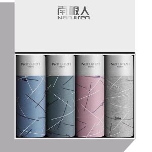 กางเกงบ็อกเซอร์ชายผ้าฝ้ายแท้ระบายอากาศได้ดี ทรงสี่เหลี่ยม กางเกงขาสั้นทรงเอวกลาง ทรงหลวม กางเกงบ็อกเซอร์ชายฤดูร้อน 2024