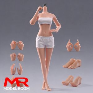MAK | ANT T302 1/6 Scale Female Makeup Seamless Body 12 Large Breast Pale Normal Suntan Detachable Feet Steel Skeleton Action Figure