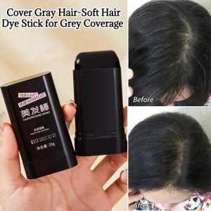 Cover Gray Hair-Soft Hair Dye Stick for Grey Coverage Comb and Dye in One Disposable Hair Dressing Dye Stick/Hair Soft Color Pen Temporary Hair Dye Cream/Black Temporary Hair Color Dye Stick