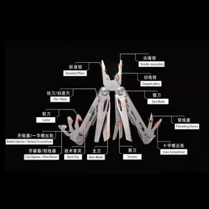 Multi-function pliers Outdoor knife folding pliers Emergency scissors Portable equipment Multi-function combination wrench tool