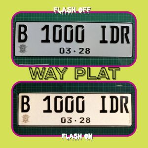 PLAT NOMOR MOBIL REFLEKTIF PUTIH 2PCS/SEPASANG