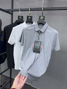 Áo Thun Nam Cổ Polo Tay Ngắn Thoáng Khí Mùa Hè Thường Ngày Màu Trơn Không Đường May Lạnh Không Có Dấu Hiệu Áo Thun Nam