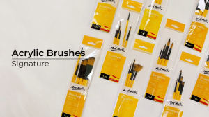 Mont Marte Gallery Series Acrylic Brush Set – 4-Piece (Taklon Liner + 3 Rounds)