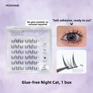 MOXIANJIE | Adhesive Sectioned Individual False Eyelashes Natural Curly