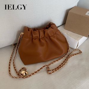 Ielgy Phụ Nữ Màu Trơn Niche Túi Đeo Vai tất cả các trận đấu chuỗi cross-cơ thể túi xô