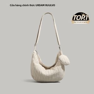 URCDN RDALVO | Túi Đeo Vai Nếp Nhăn Phong Cách Hàn Quốc Đơn Giản