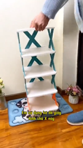 Kệ đựng giày 5 tầng chữ X kệ để giày dép đa năng gọn gàng tiết kiệm không gian
