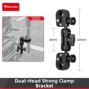 Motowolf | Multipurpose Aluminum Motorcycle Flagpole Bracket