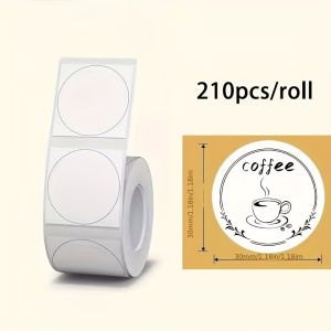 Multi color circular printer self-adhesive label stickers suitable for DIY retail price tags cultural multi-purpose use