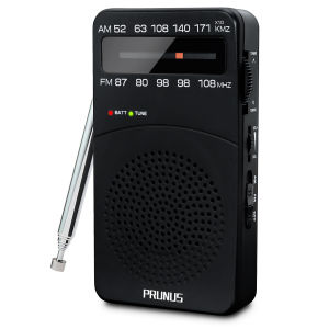 J-166 Portable Radio AM FM Battery Operated Radio with Tuning Light Back Clip Excellent Reception Transistor Radio FM AM