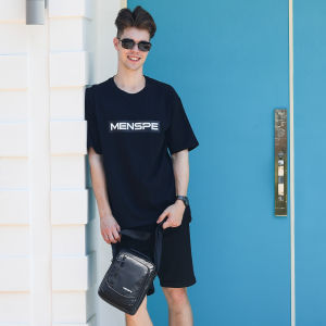 MENSPE Mens Bag Shoulder Messenger Bag Waterproof Sling Crossbody Bag Business Bag Multi-Layer Pocket Business Cashier Bag