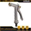 KIPRUN Garden Hose Nozzle, Meatal Garden Hose Spray Nozzle with Rear Trigger Grip, Adjustable High Pressure Nozzle Sprayer for Watering Plants Washing Car Showering Pet, Zinc Alloy. 
