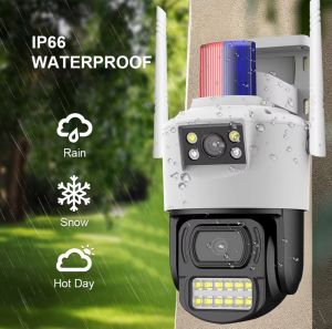 NEW IP CAMERA CCTV WIFI PTZ Camera Speed Dome V380 8MP Double Lensa PTZ ColorVu Double Lens Waterproof