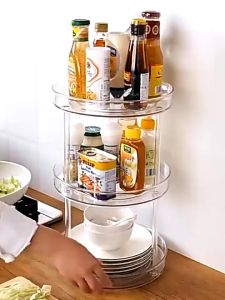 Kệ Xoay Đa Năng Nhà Bếp Đựng Gia Vị Kệ Xoay Đựng Mỹ Phẩm 12 3 Tầng 360 Độ