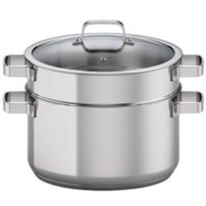 Bộ nồi hấp inox Malloca SA182 cao cấp đường kính 28cm nấu hấp đa năng dùng cho bếp từ bếp gas...