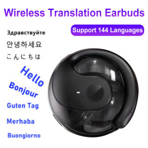 AI Translator Earbuds Bluetooth 5.4 Noise Cancelling Real Time Translator Smart  Two-Way Voice Translator for Business Travel