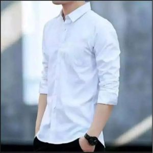 KEMEJA PRIA POLOS LENGAN PANJANG WARNA PUTIH HEM COWOK DISTRO TERBARU CASUAL FORMAL NON FORMAL