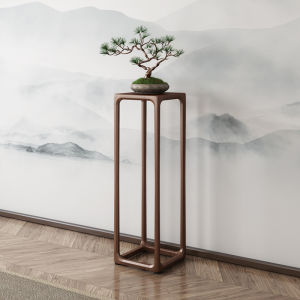 Chinese-Style Flower Stand Solid Wood Black Walnut Wooden Flower Rack Living Room Floor-Standing High-End Indoor Flower Display Stand