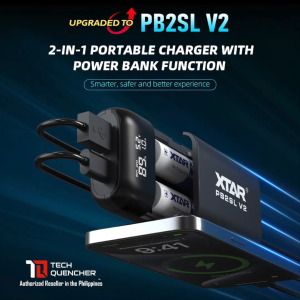 XTAR PB2SL V2 - Portable Charger with Powerbank Mode - Up to 22.5W -Supports 21700 18650 20700 18700
