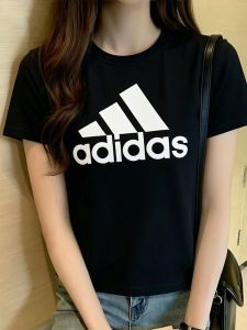 adidas | Áo Thun Cotton Tay Ngắn Thể Thao Mùa Thu