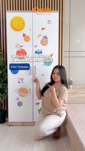 Cubic Lemari Pakaian Minimalis & Wardrobe Baju 2 Pintu