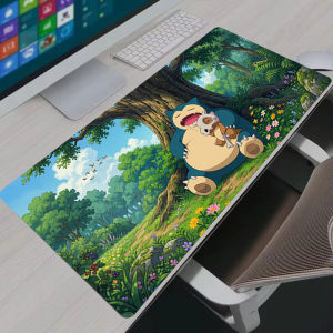 Bandai | Mouse Pad Large XXL P-Pokemon Snorlax Gaming Keyboard Desk Mat Office Pc Accessories Gamer Table Carpet Non-slip Rubber Mousepad