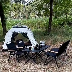Outdoor Folding Chair Camping Folding Double Kermit Chair Portable Folding Chair Aluminum Alloy Support Feet 150kg Sturdy Light Lightweight Foldable Chair
